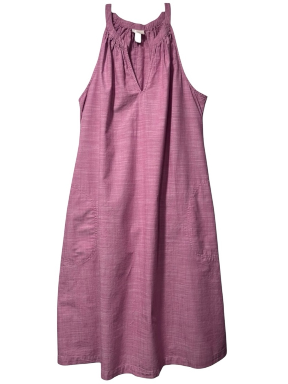 A New Day Red/Dusty Rose Halter Midi Dress Large | Flowy Summer Casual
